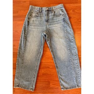 Lucky Brand Barrel Leg Jeans Light Wash High Rise Cropped Denim 10/30